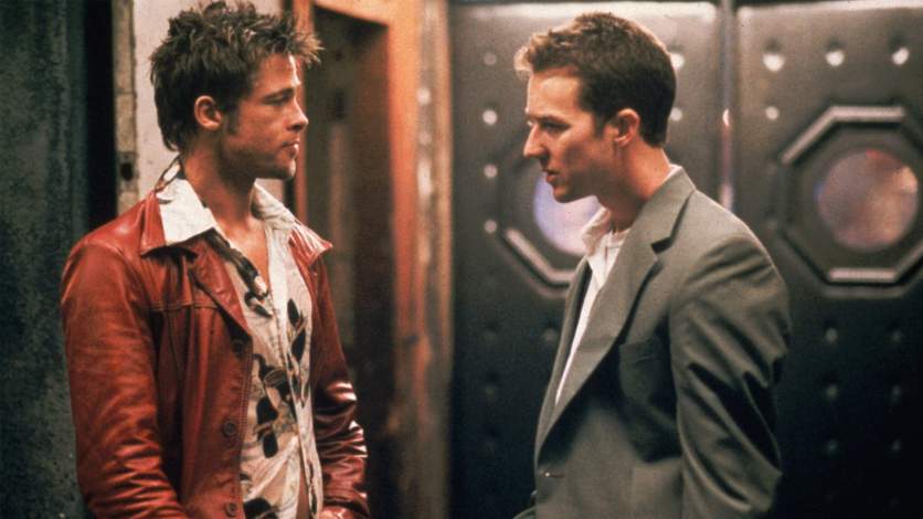 Brad Pitt et Edward Norton dans Fight Club